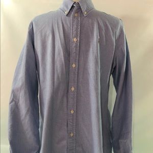 Ralph Lauren Mens Size Large Button Up Shirt Blue